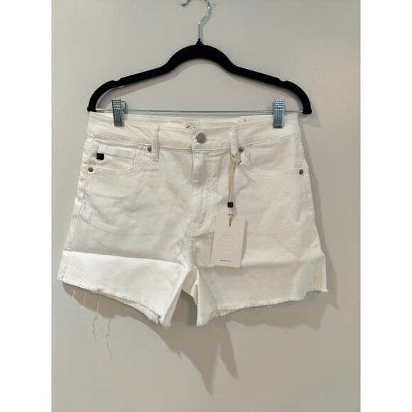 KanCan Pants - KanCan Women’s White High Rise Frayed Hem Denim Shorts Size XL